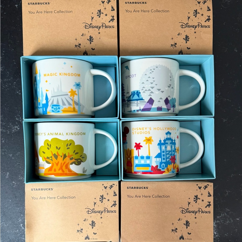Disney World Starbucks Parks Mugs 1st Edition